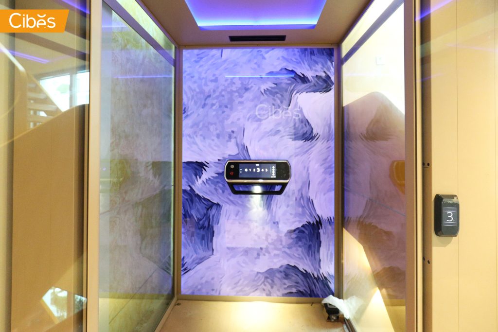 Cibes Voyager V90 interior showcasing extensive customization options