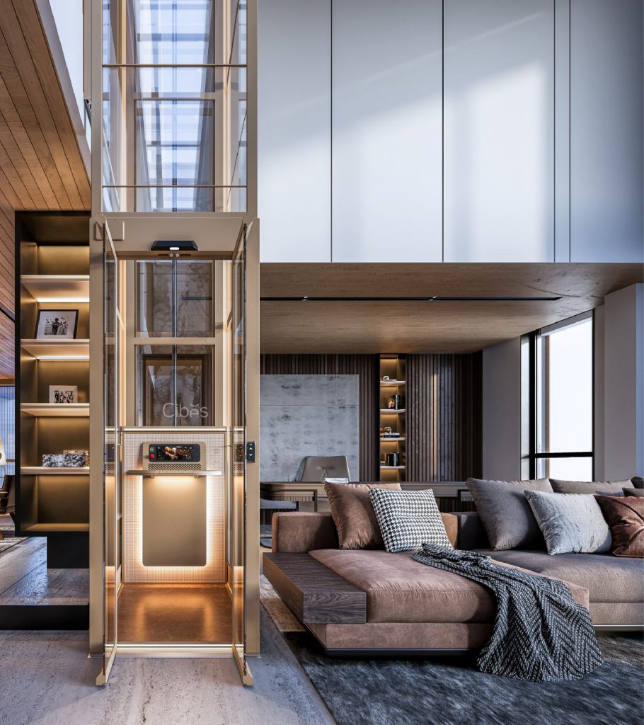 Cibes Air 2 mini lift for home optimized for various interior layouts